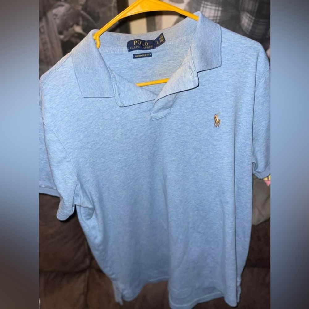 Light Blue Mens Large Polo
